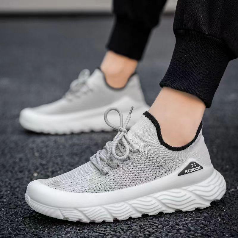 Breathable Mesh Men Shoes Fashion Platform Sneakers Male Thick Sole Casual Walking Shoes Outdoor Sports Running Sneaker 2024 New