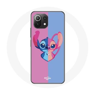 Case - Xiaomi - Mi 11 Lite - Flexible - Stitch and Angel - Blue and Pink
