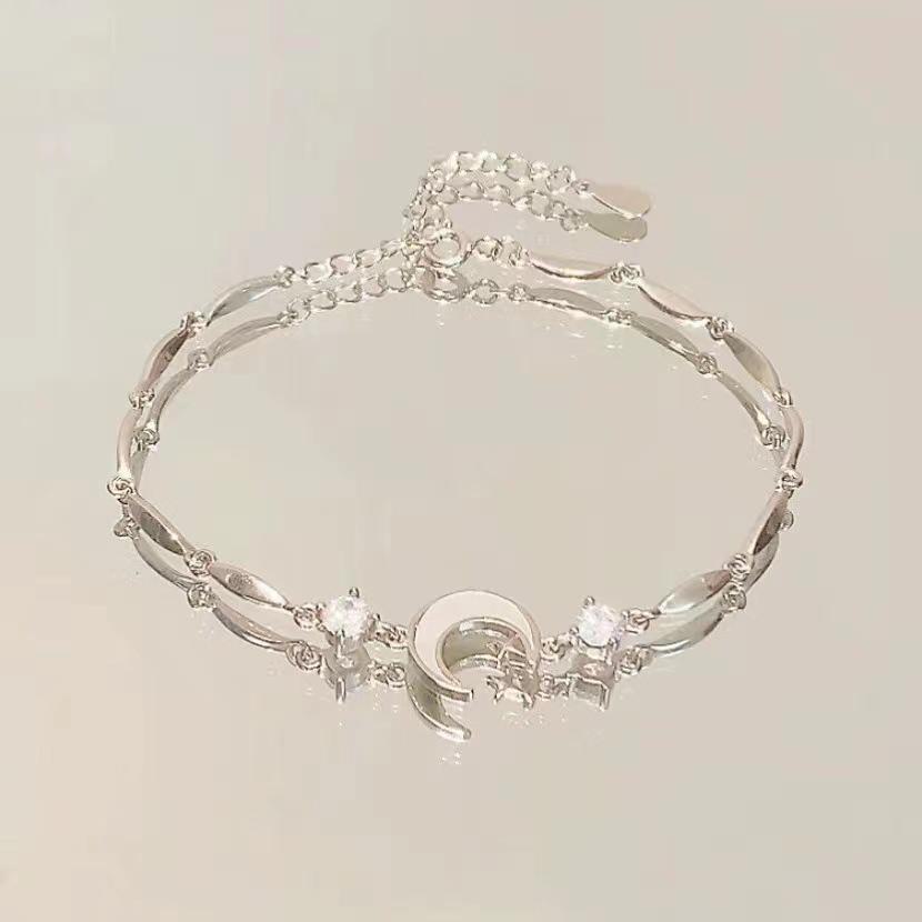 Pink Zircon Cherry Blossom Bracelet: Trendy, Sweet, Versatile, Luxury Women's Jewelry.