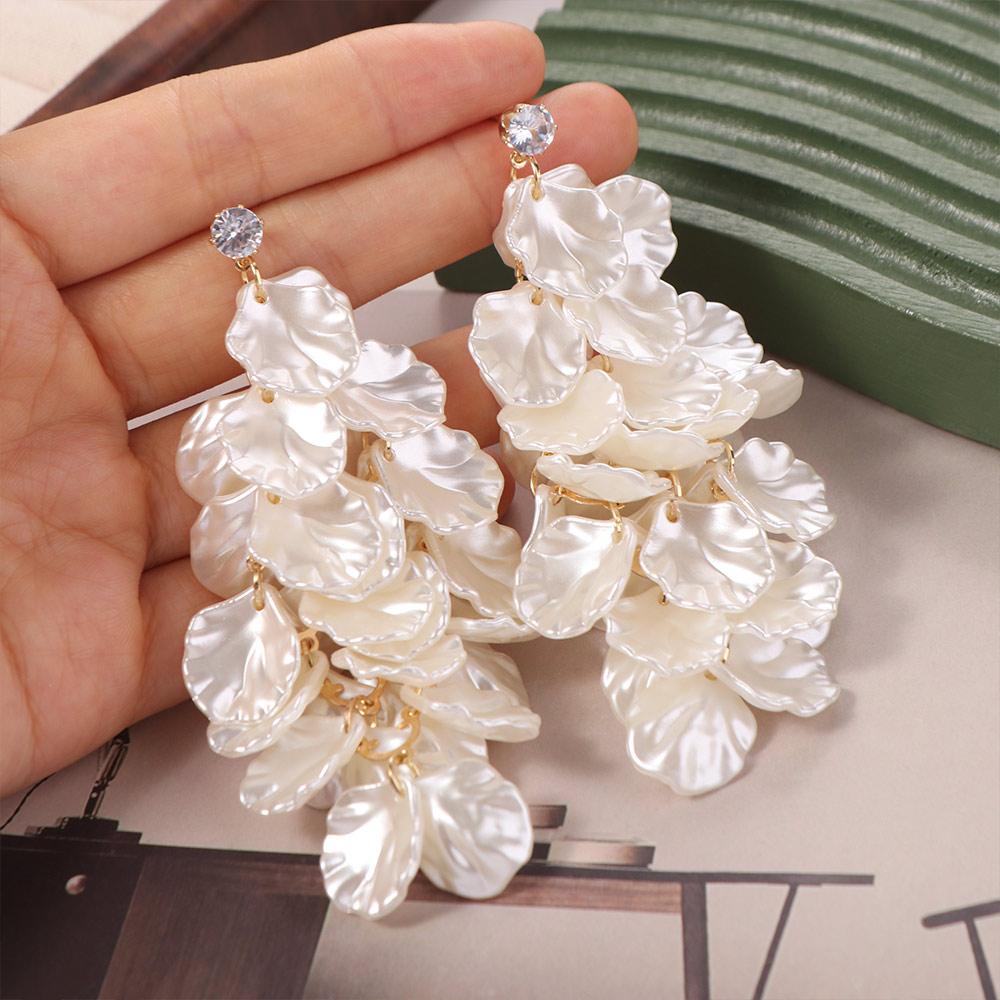Exquisite Drop Earring Luxury Vintage Earrings Sweet Petals Tassel Earrings  Vacation