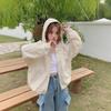 Spring Autumn Hooded Cropped Windbreaker Coat Women Design Casual Loose Jacket Top