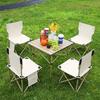 OLOMM Camping Roll-Up Table & Folding Chairs Set