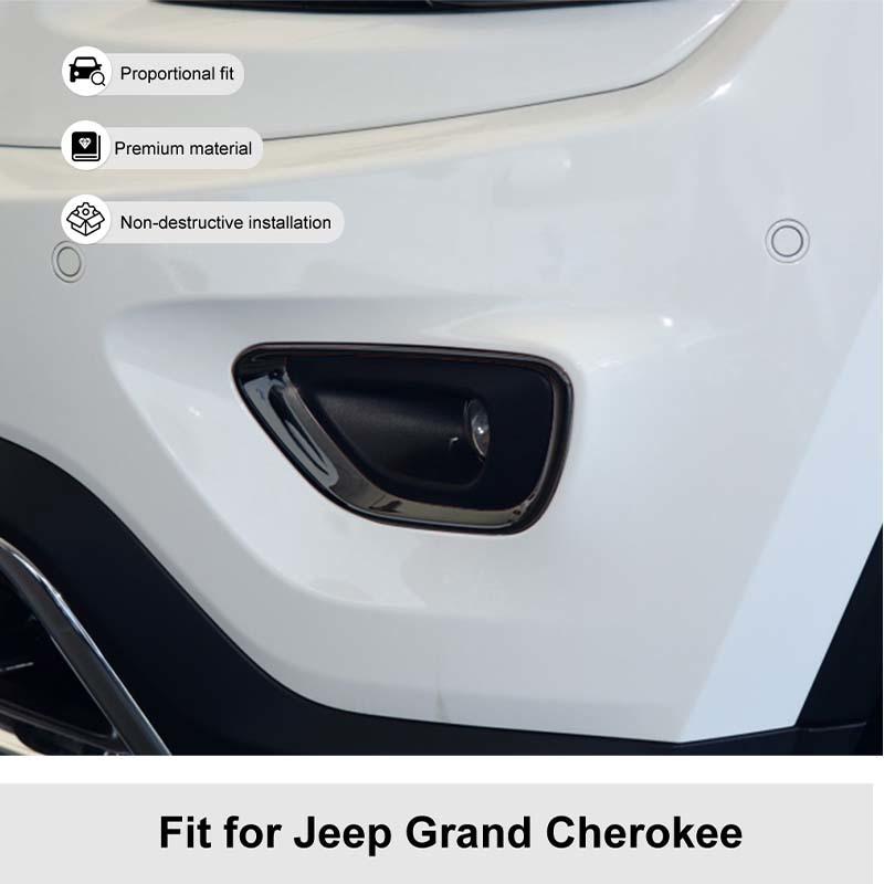 Car Front Fog Light Decoration Taillight Accessories Decorative Stickers For Jeep Grand Cherokee 2014-2017 Car Exterior Accessories, ABS Plastic