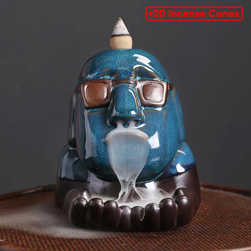 

Керамическая благовонная печь Flowback Художественная концепция Декор водопада Благовонная печь Ручная работа Йога благовония