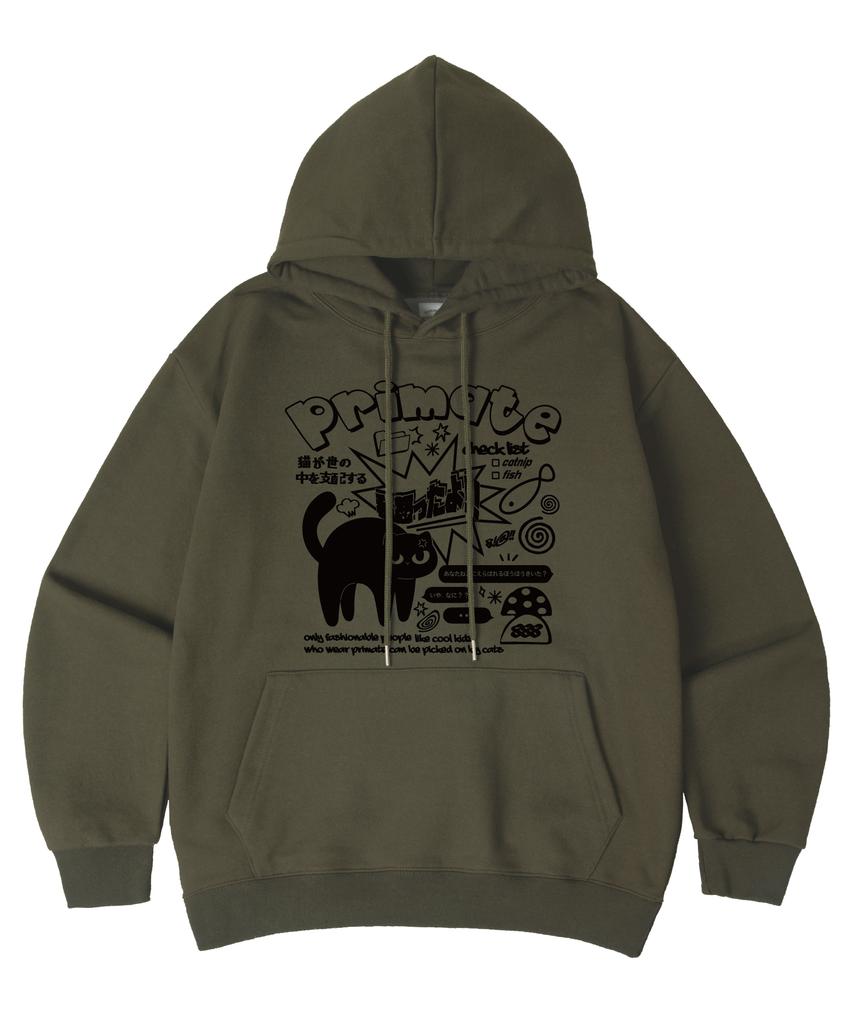 [Fleece-Lined/Non-Fleece-Lined] Mad Cat Oversized Hoodie 8 Colors (C Type)