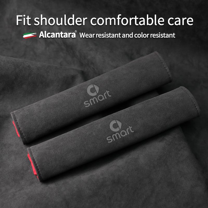 2 uds alta calidad cinturón de seguridad de coche protección hombrera cubierta para Smart 451 brabus Smart 453 fortwo forfour