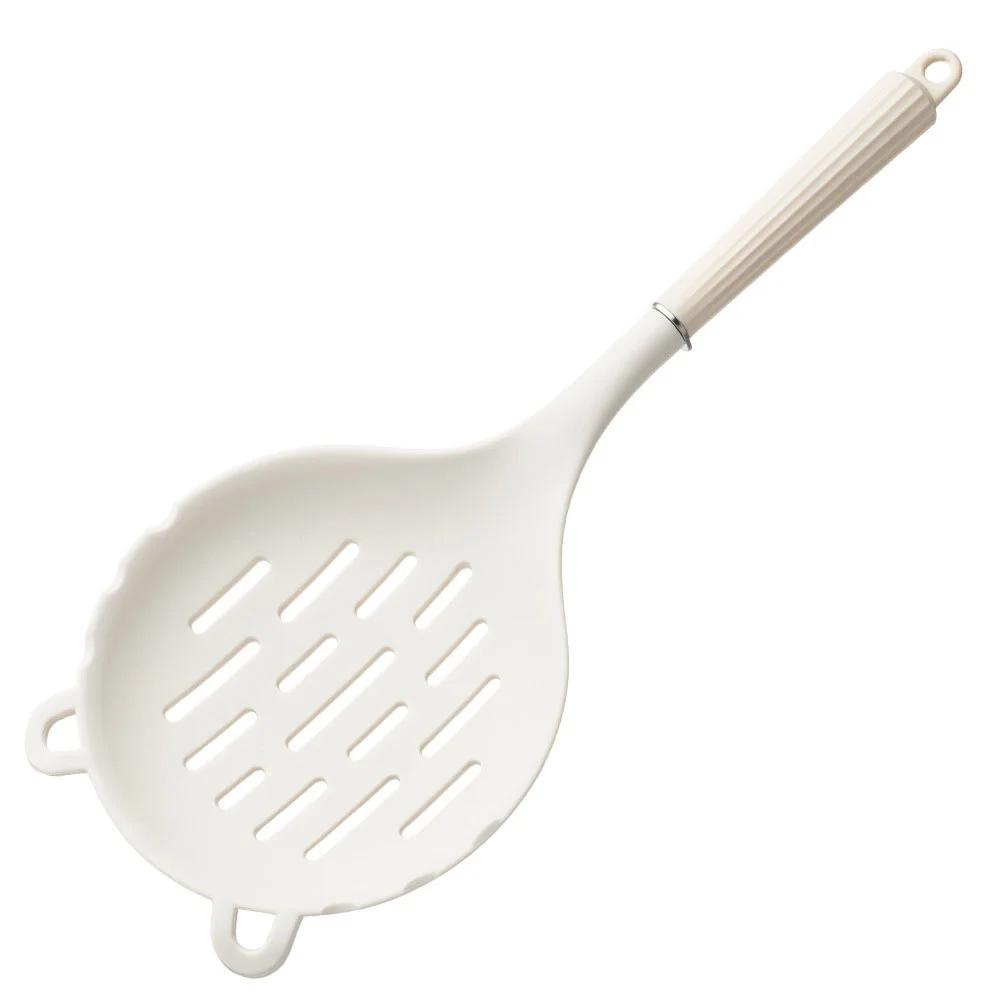 1Pcs Long Silicone Colander Non-Stick Cooking Strainer Heat Resistant Filter Spoon Mesh Skimmer Oil Mesh Colander Kitchen Tool