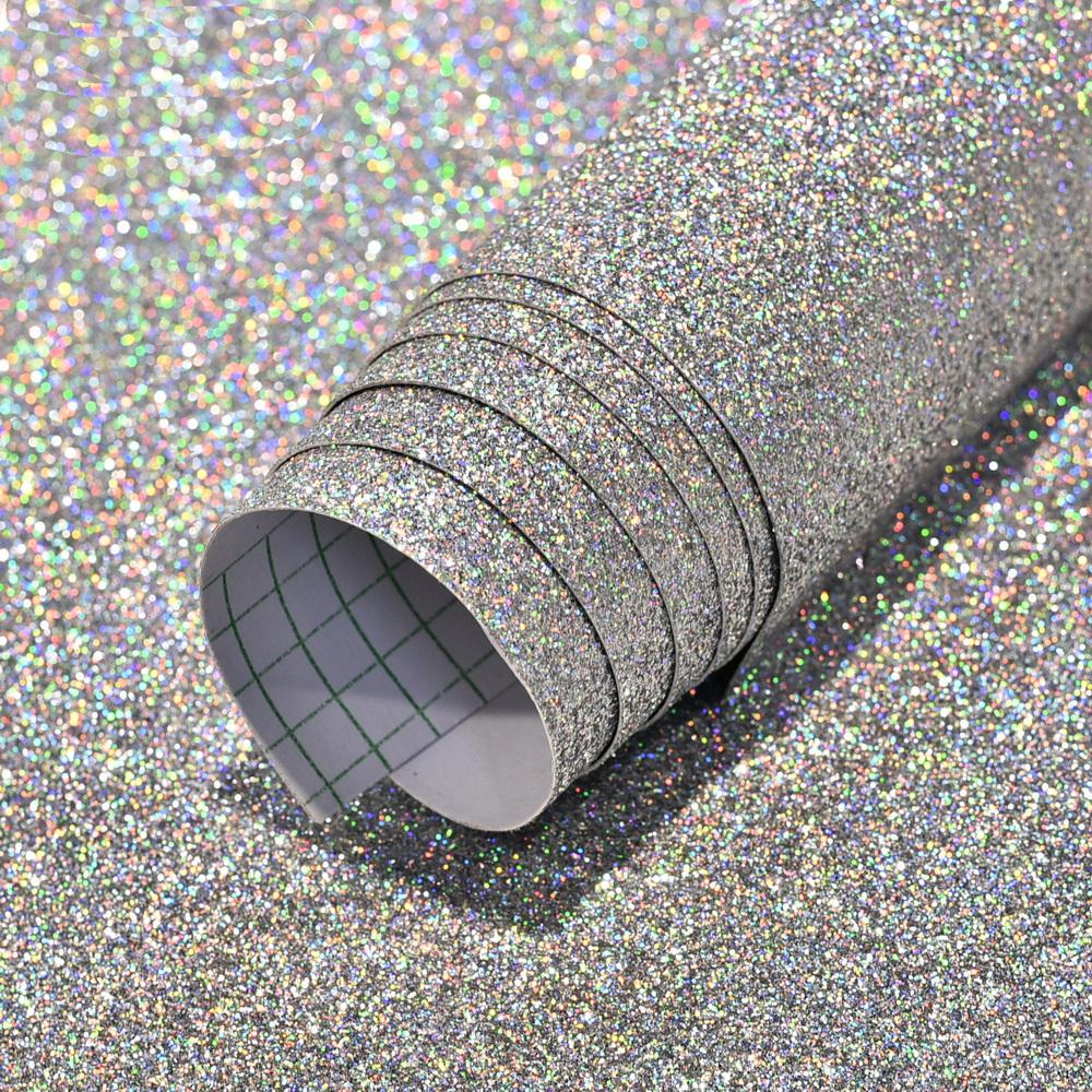40x100cm Shimmer Fine Glitter Faux Leather Sheets Solid Color Synthetic Leather Fabric Roll for Earrings Hair Bows Pouches Bags