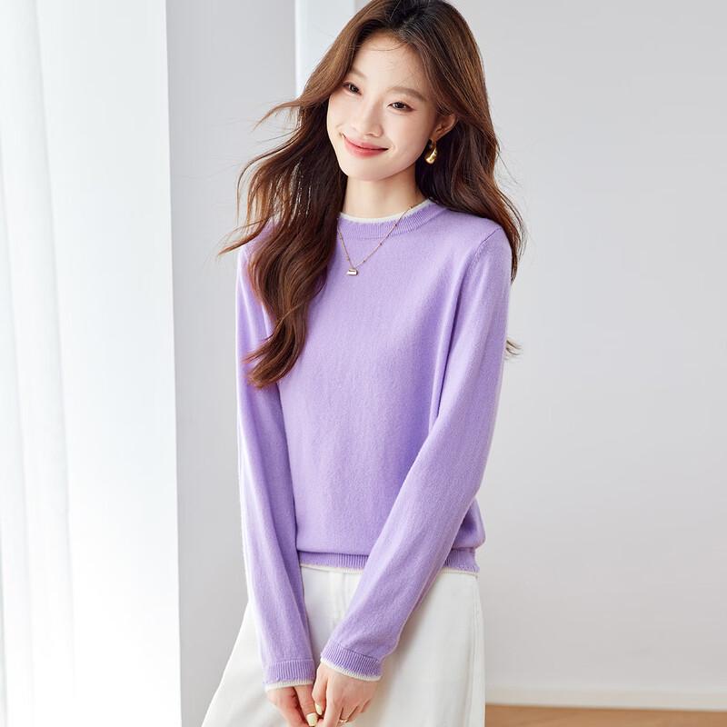 Srcr Women's 100% Cashmere Faux Two-Piece Sweater