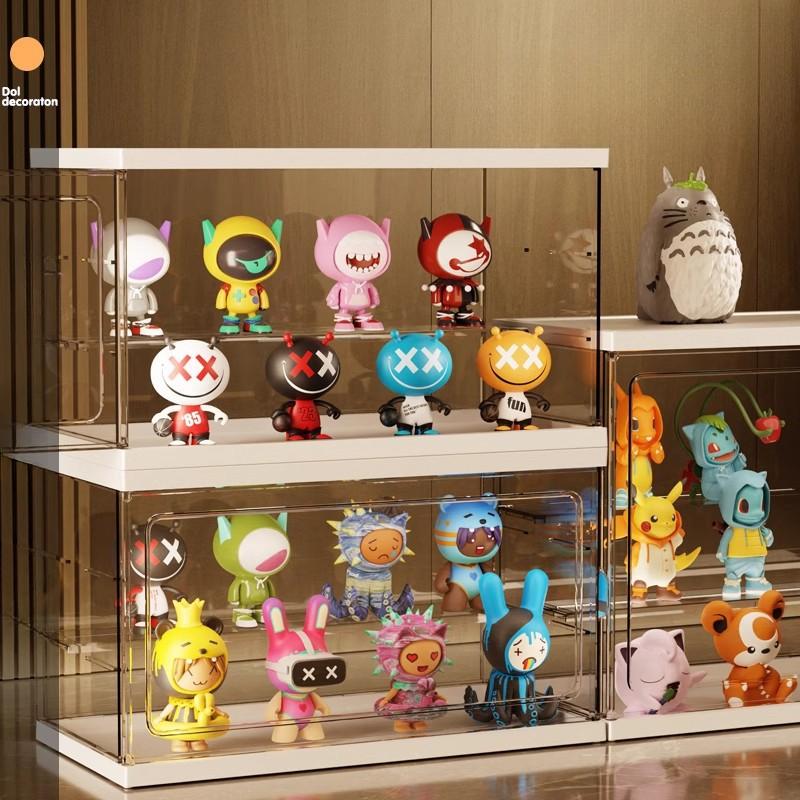 Handiwork display box large capacity transparent pendulum cabinet acrylic bubble mart blind box display rack Lego storage box