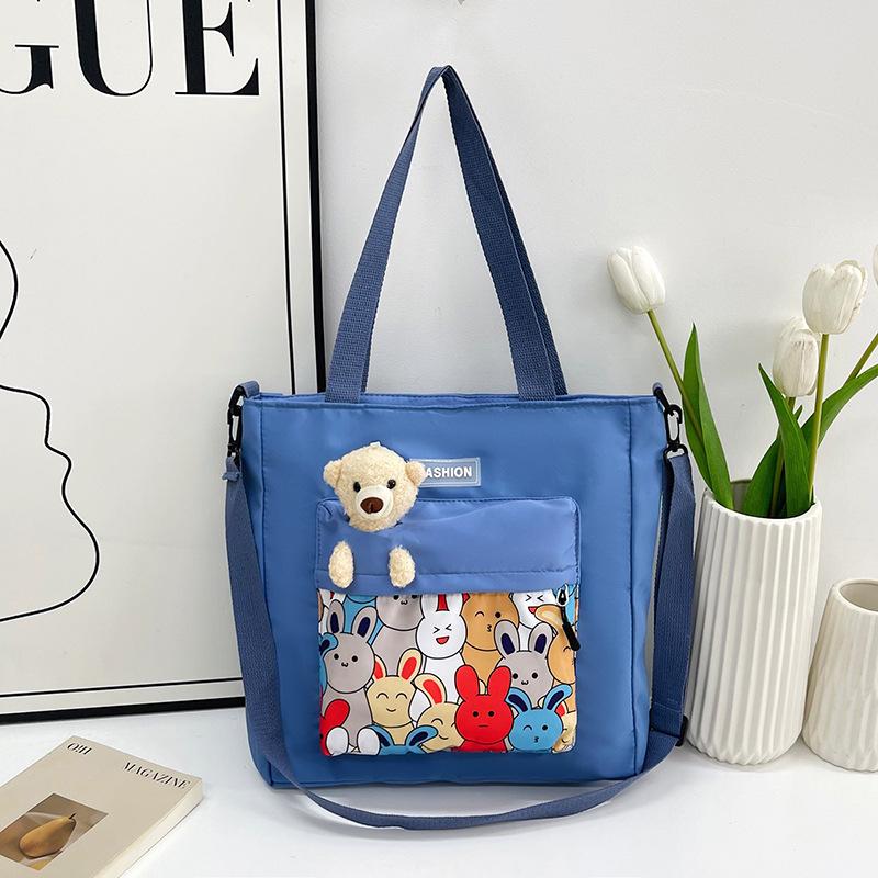 2. New Tote Bag, Cartoon Cute One-shoulder Cross-body Bag, Large-capacity Make-up Bag Trendy Bag for the School Season