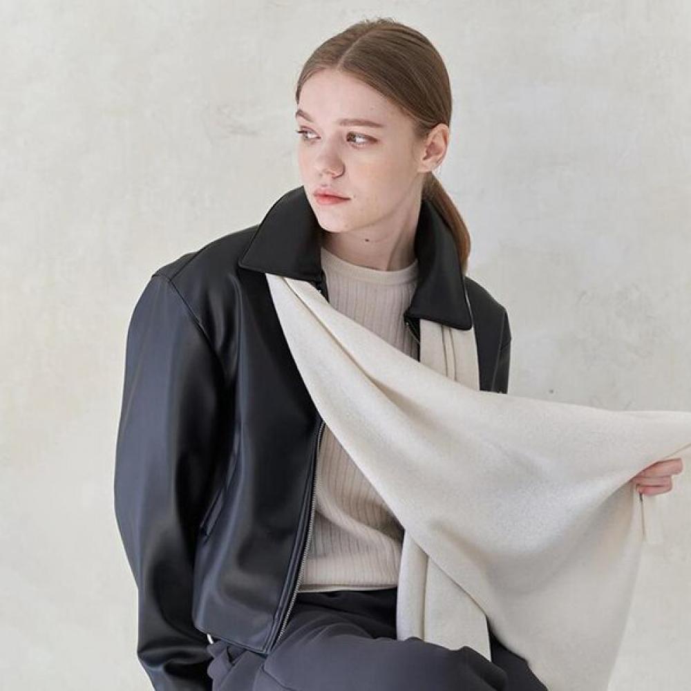 Dal Cashmere Premium Cashmere 100 Knit Scarf Ivory