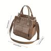 Bolso Tote de Pana Lavable a Mano con Múltiples Bolsillos, Bolso Cruzado o de Hombro para el Día a Día, Bolso Bandolera de Color Sólido para Uso Diario