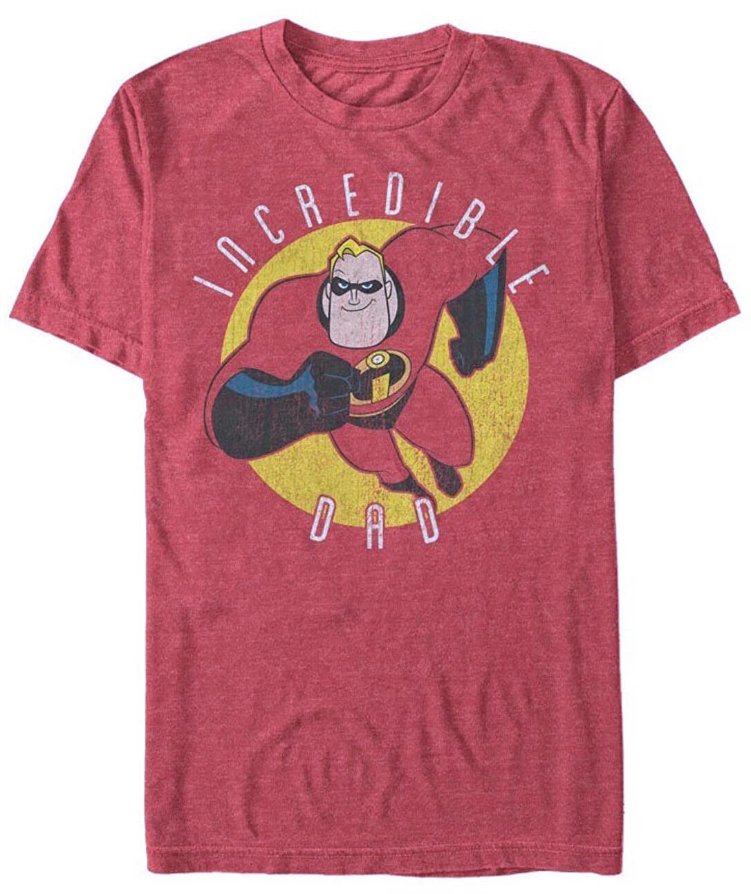 Disney The Incredibles Incredible Dad Red Heather Men s T-Shirt New XXXL
