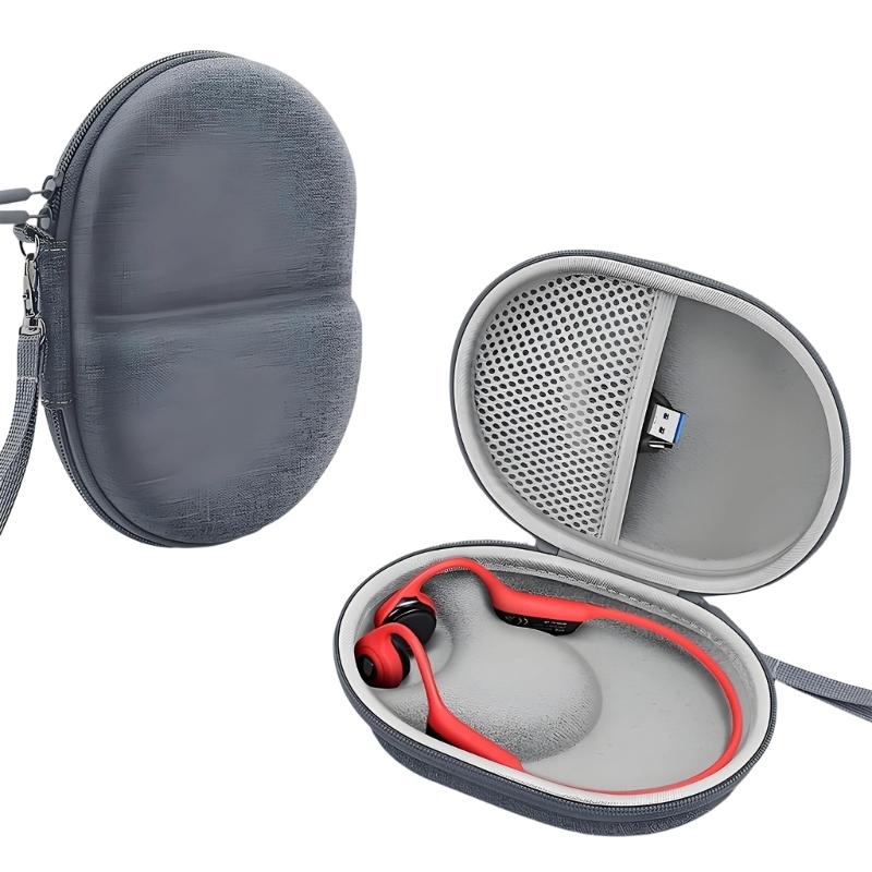 Protective Travel Pouch For TAA1708/OpenRun Pro2/Nank Runner Pro5 Headphones Hard Shell with Convenient Handle Rope