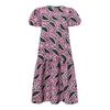 Oversized Summer Women Round Neck Short Sleeve Floral Print Pleated Long Dresses