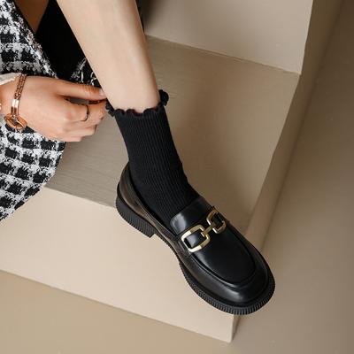 Neue Mode Echtes Leder Plateau Schuhe Damenschuhe Lässige Slipper Loafer Runde Zehenschuhe Frau Zapatos De Mujer Damen