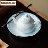 130ml Underglaze Hand-painted Butterfly Orchid Teapot Traditional Tea Infuser Pot Tea Soaking Kettle With Ball Hole Teaware Gift