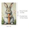 Vintage Easter Bunny Metal Tin Sign Rustic Rabbit Wall Art with Carrot Distressed Finish Spring Home Decor