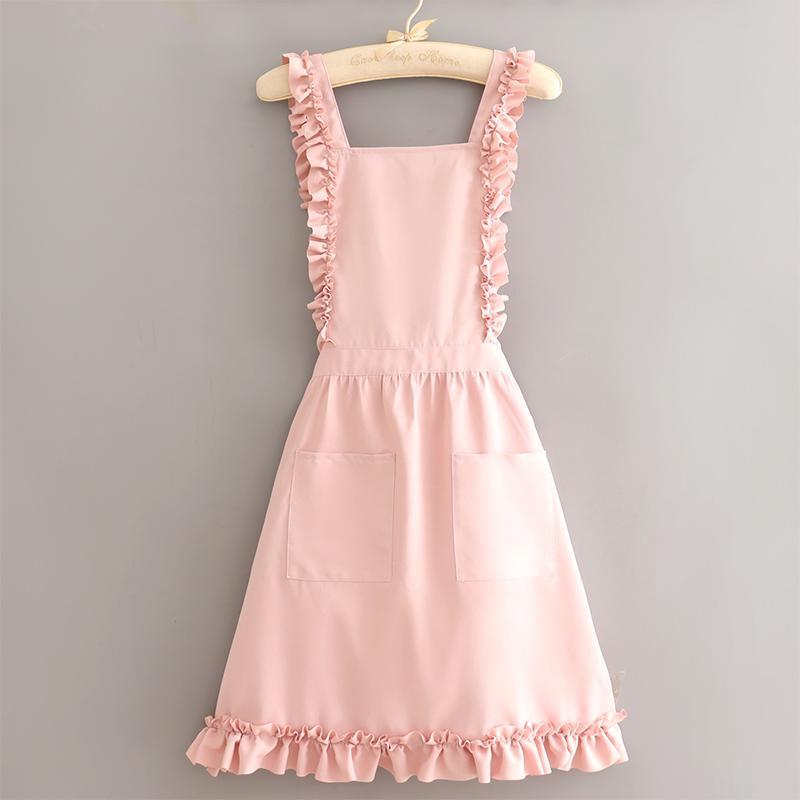 Cute Cooking Waterproof Princess Lace Apron Work Clothes Milk Tea Shop Nail Art Shop Flower Shop Durable