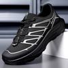 Mode Freizeitwandern Herren Wanderschuhe Rutschfeste Outdoor-Sneaker Schnürung Laufende Mesh-Schuhe Rutschfeste Herren Freizeit-Schuhe Weiche Sneaker