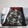 Custom S-Slipknoted Flannel Blankets Heavy Mental Band  Throw Blanket For Bed Sofa Couch 125*100Cm Quilt
