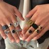 6 Pcs for Set Retro Rings for Men Luxury Geometric Unisex Personalized Fashion Party Decoration  The Best Gift