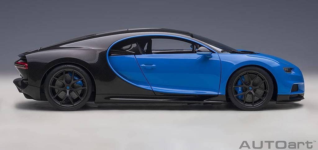AUTOart Bugatti Chiron Sport 2019 French Black Fertigprodukt 70997 1/18 Blau/Carbon