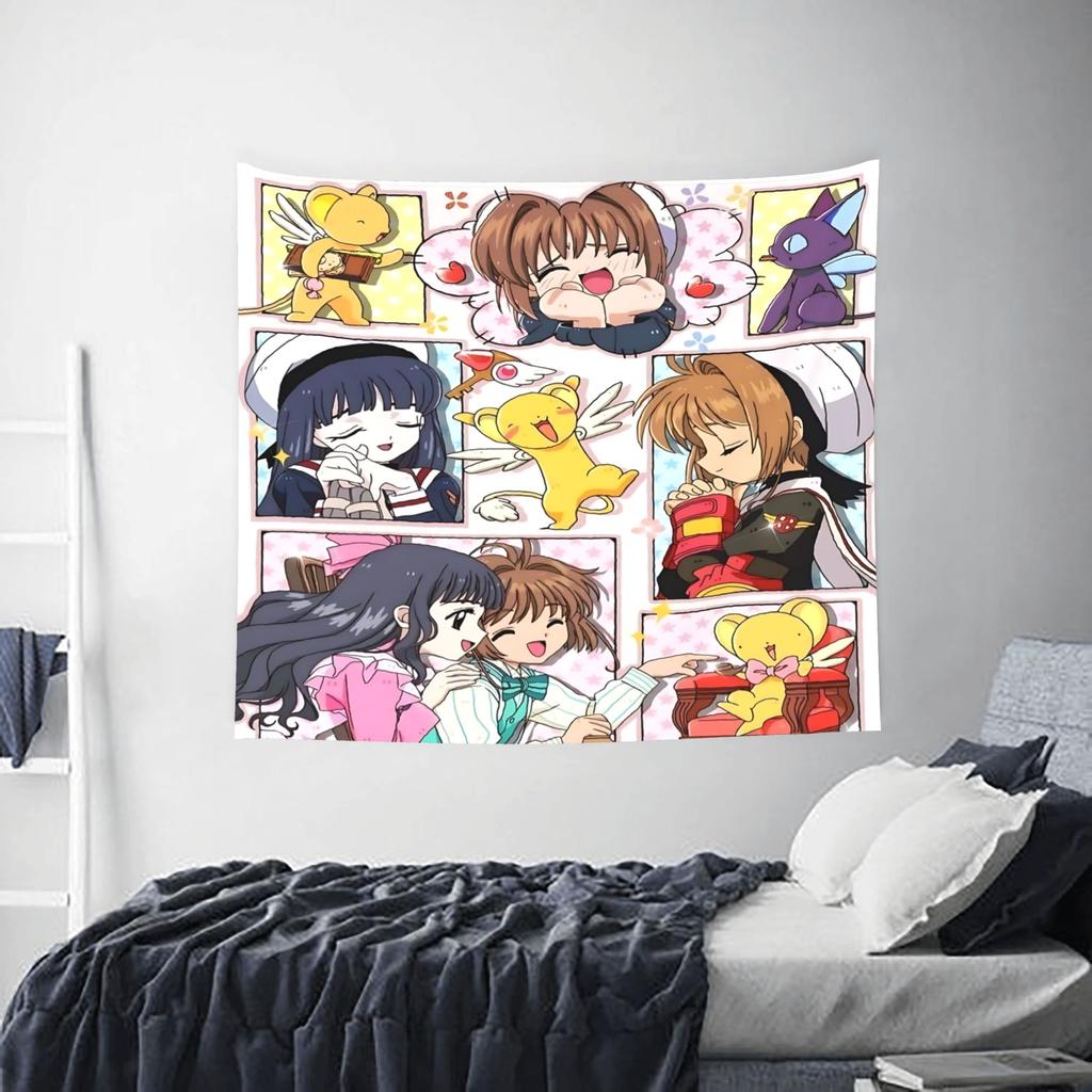 Anime Cardcaptor Sakura Cutecore Tapestry Wall Hanging Blanket Tapestry Home Decor Items Wall Decorations