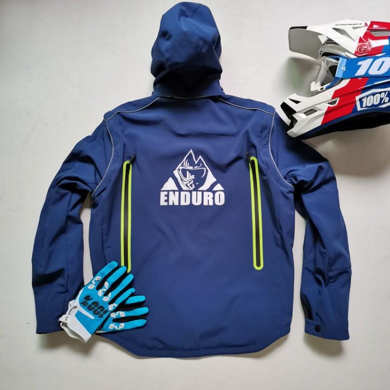 Conjunto de Chaleco y Chaqueta Softshell para Motociclista Hombre Resistente al Viento Impermeable Equipo de Touring Todoterreno Invierno
