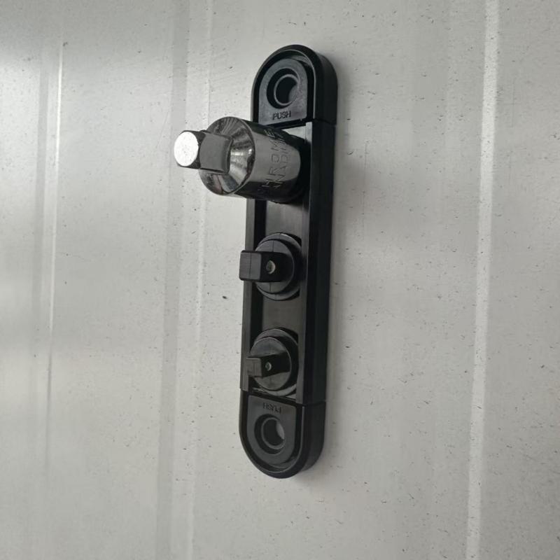 Magnetic Socket Holder Rack Organizers With Adjustable 360°Rotating Clip for 1/2 3/8 1/4 Socket Secure Tool Storage