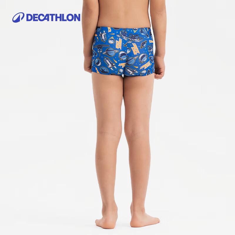 Decathlon Kids' Anti-Chlorine Printed Swim Trunks
