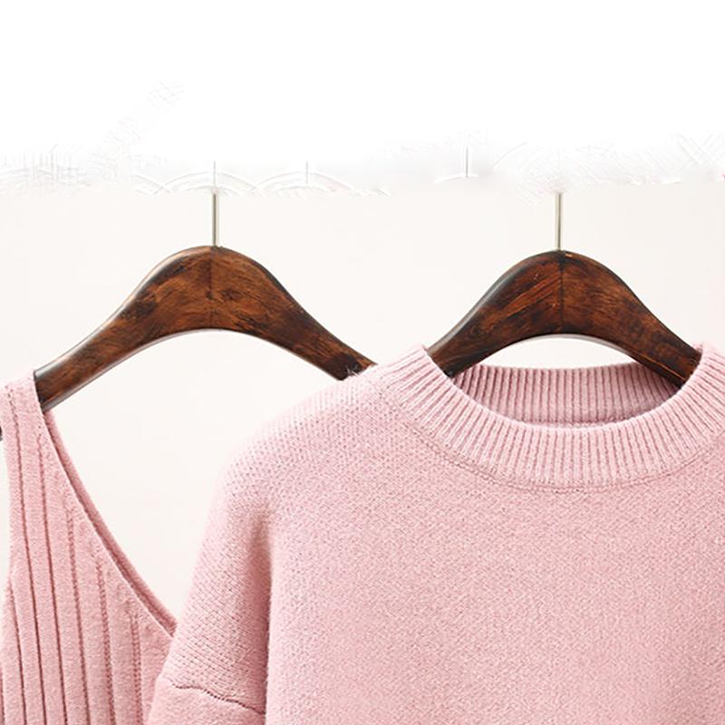 Φαρδύ πουλόβερ Γυναικείο πουλόβερ πουλόβερ και πλεκτό αμάνικο πουλόβερ Φόρεμα με λουράκι Σετ δύο τεμαχίων Άνοιξη Φθινόπωρο μονόχρωμα Φοιτητικά ρούχα