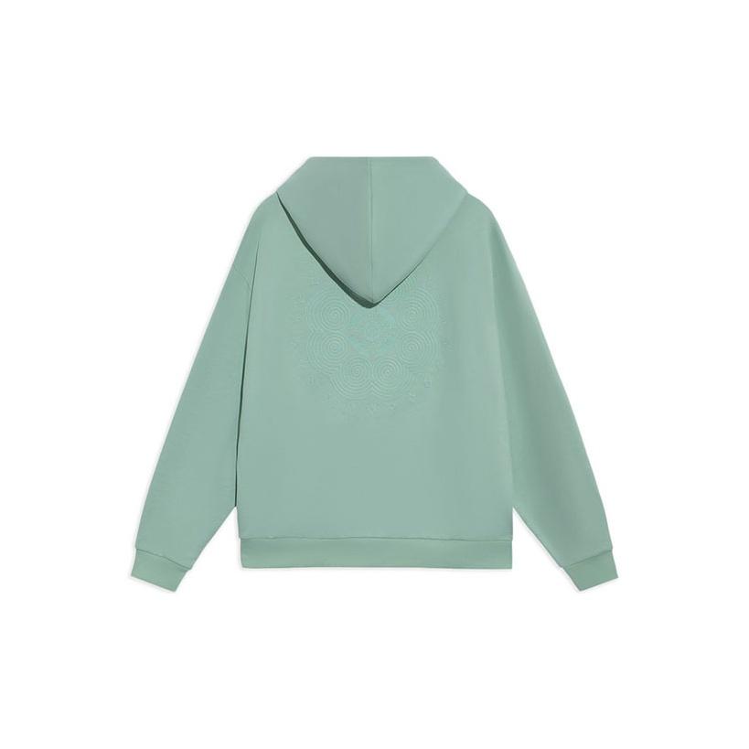 Li-Ning Music Festival Loose Hoodie Pullover Unisex Tops Green AWDS220-4