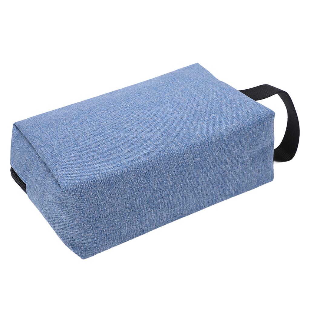 2Pcs Storage Bag Travel Cosmetic Bag Waterproof Canvas Toiletry Pouch for Make Up Skin Care ProductBlue