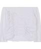HARDCORE HAPPINESS Shirring Detail String Long Sleeve T-Shirt_White