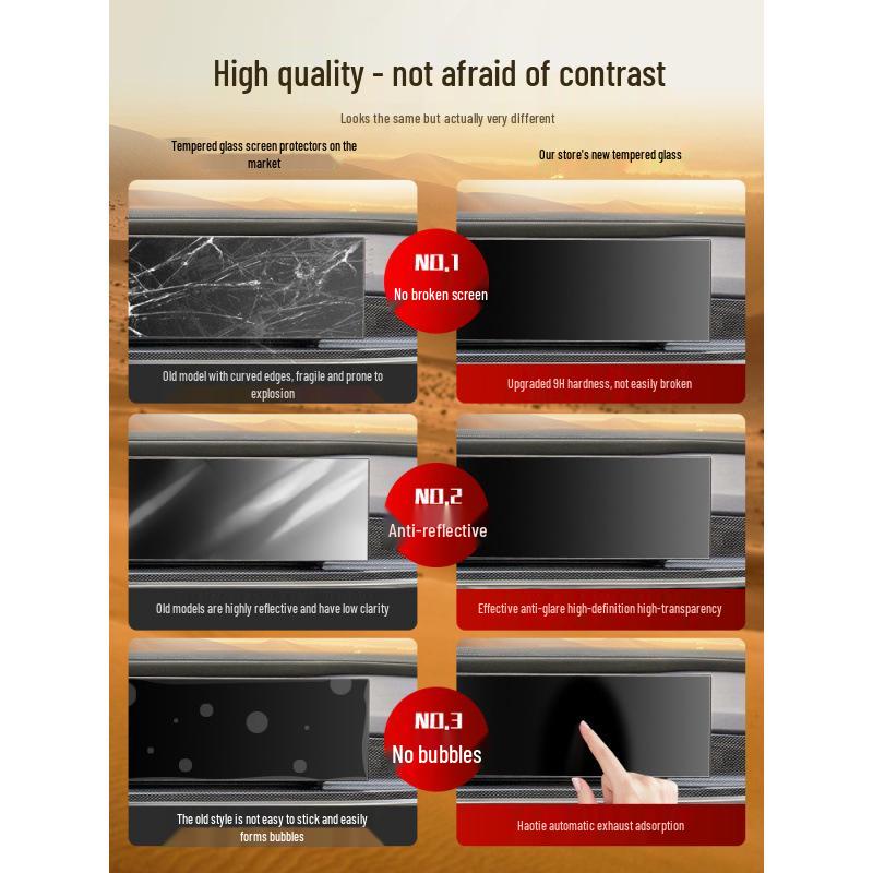 Tesla Model 3/Y Displayschutzfolie - Gehärtetes Glas für das Mittelkonsolen-Display