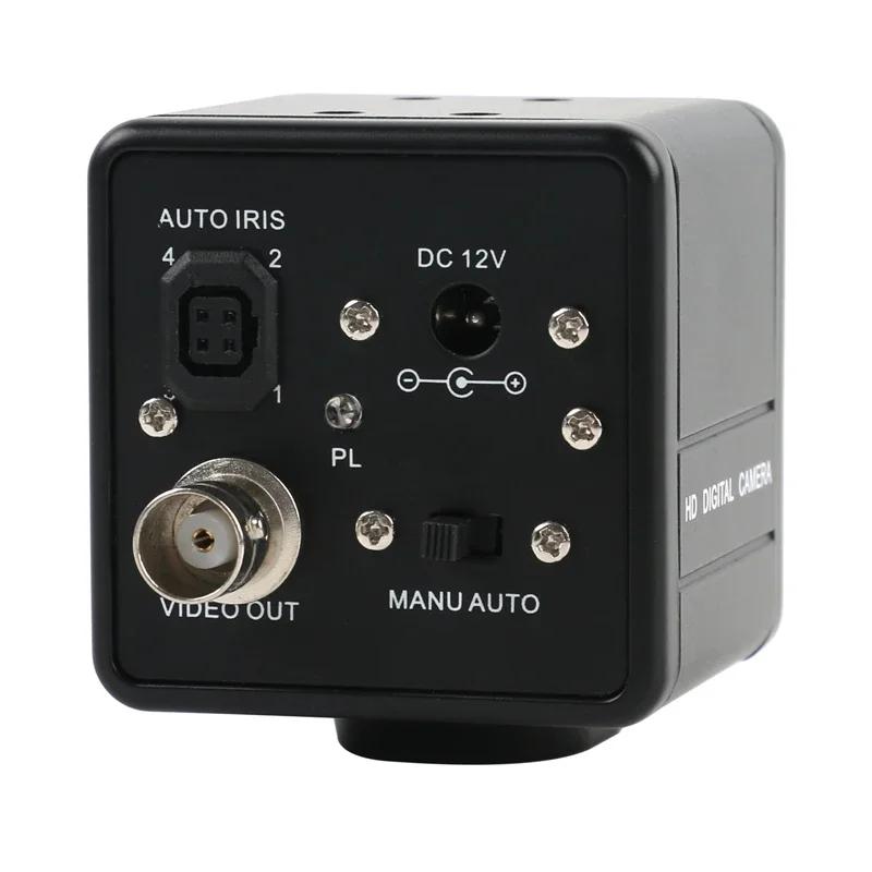 1/3 Inch Sensor 800TVL HD Industrial CCD Camera BNC Digital Video Microscope 130X Zoom High Working Distance C-mount Lens