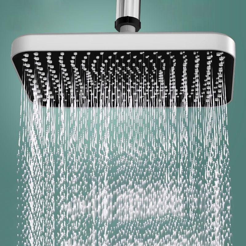 1Pc High Pressure Rainfall Shower Head, Luxury Bathroom Showerhead, Adjustable Angles, Anti-Clogging Silicone Nozzles, Water Sav