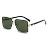 New fashion men's trendy sunglasses square PC sunglasses women's street shooting sunscreen sunshade copy half frame sunglasses