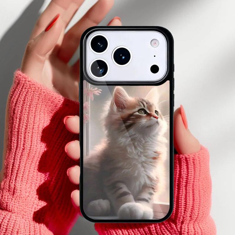 Cute Cat Animal Phone Case for iPhone 17 16 15 14 13 Pro Max Back Cover for 12 11 Pro Coque