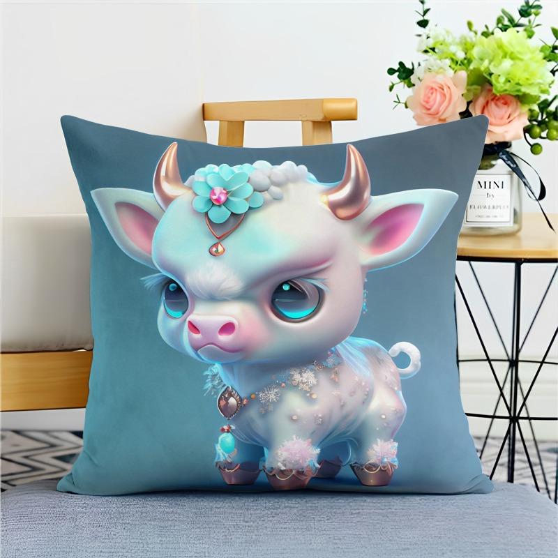 Cartoon Zodiac Pillowcase Dormitory Decoration Office Living Room Home Pillowcase