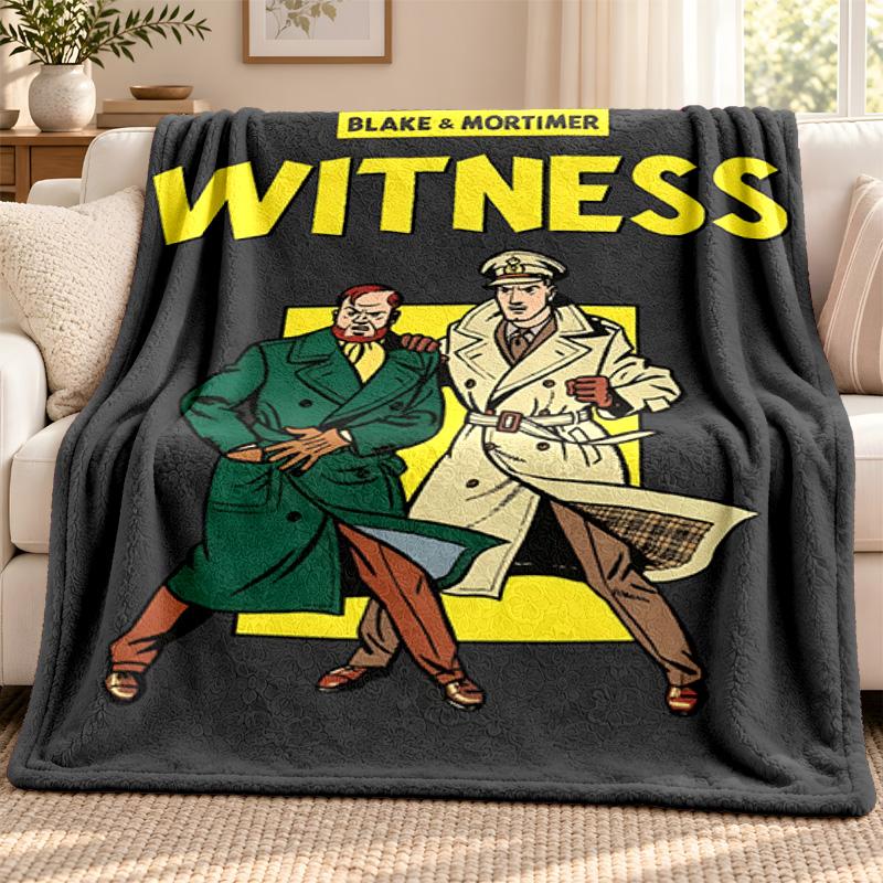 Blake and Mortimer blanket Flannel Blanket Soft Cozy Plush Throw for Sofa Bed Lightweight Home Decoration Outdoor camping
