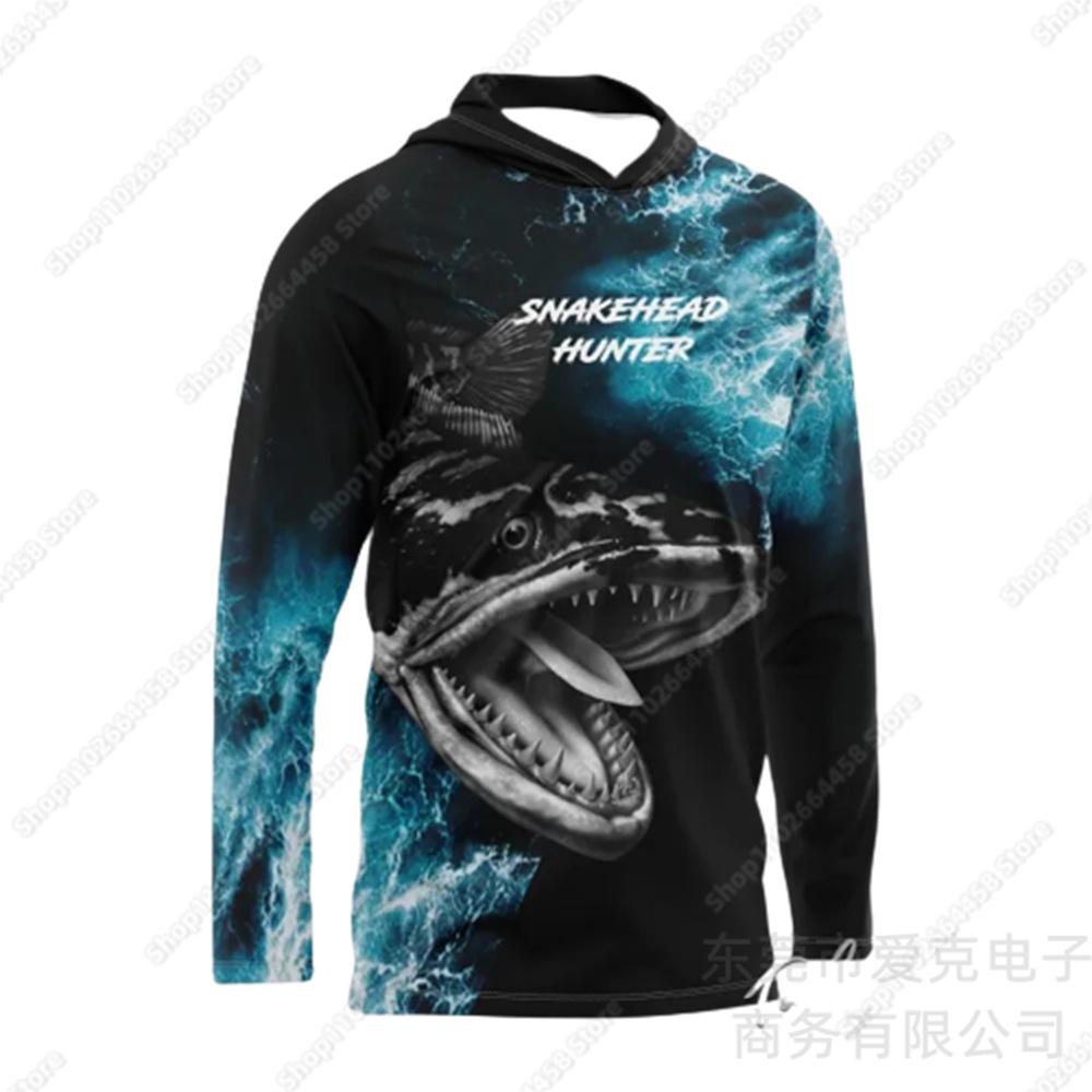 New fishing suit men's summer long-sleeved hoodie outdoor sunscreen top quick-drying breathable sportswear