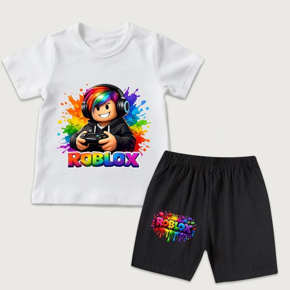 

Fashion Funny Cartoon Printed Men s T-shirt and Shorts 2 Piece Set Summer Casual Outfit for Men s and Women s Clothing XXS