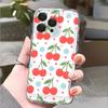 Cherry and Daisy Pattern Transparent Soft TPU Phone Case for Xiaomi Redmi Note 15 14 13 12 11 10 9 Pro Plus 4G 5G Soft Cover