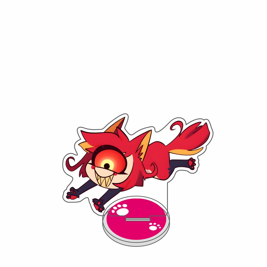 דמות אנימה Hazbin Hotel צ'רלי מורנינגסטאר ואגי אלאסטור מעמד דמות אקרילי קישוט למשרד מחזיק מפתחות לפסטיבל