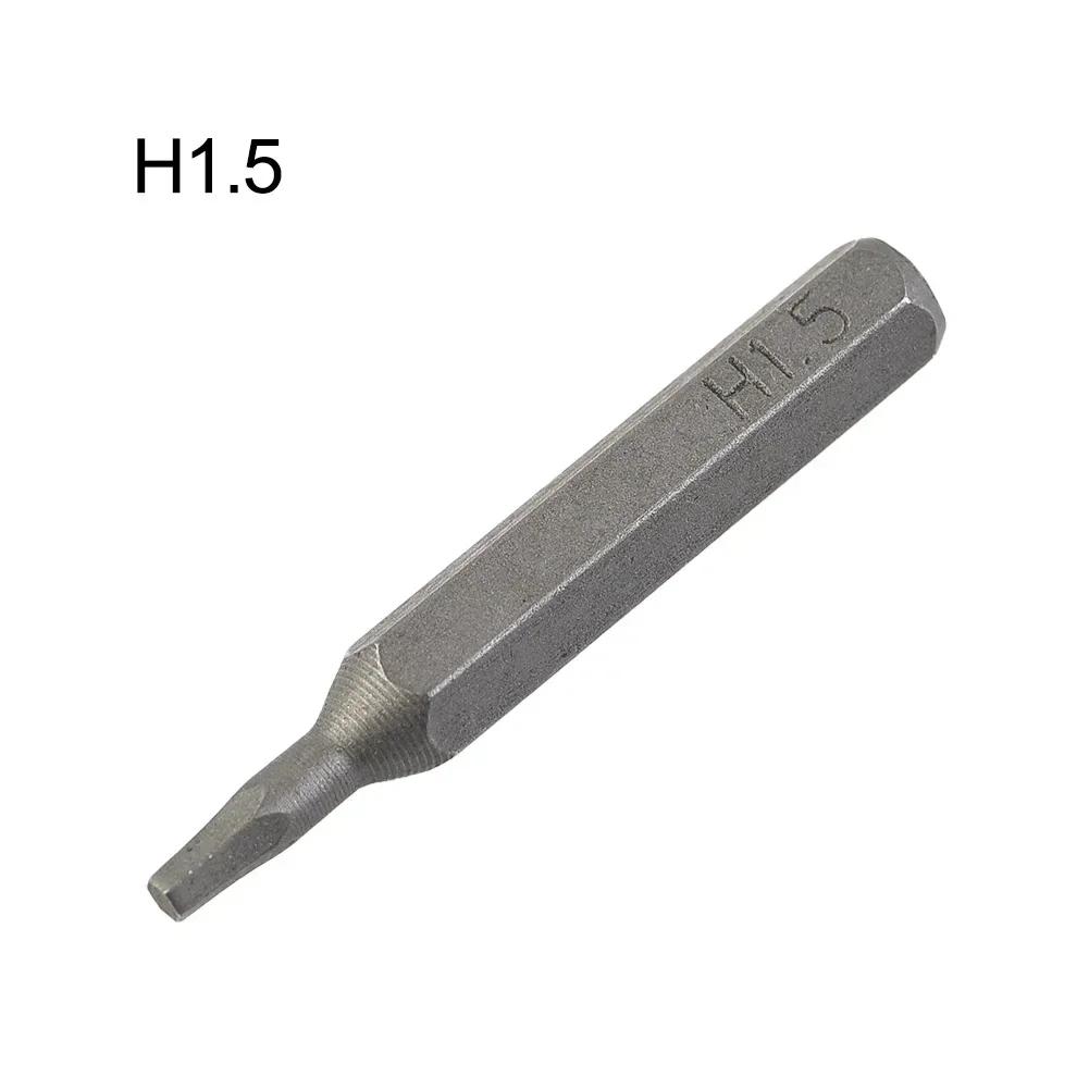 

1Pc 4*28mm Hex Screwdriver Bits H0.7 H0.9 H1.5 H2 H3 H4 4mm Hex Shank Steel For Electric Screwdriver Parts Precision Repair Tool