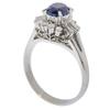 Ring Pt900Platinum/sapphire/diamond #6.6(US Size) 6.5g Women Used