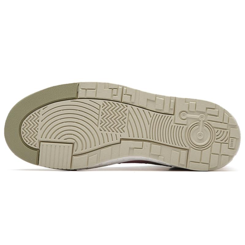 Anta Slip Resistant Shock Absorbers With Abrasion Resistant Properties High Top Skateboard Shoes Women's White Yellow Sneakers